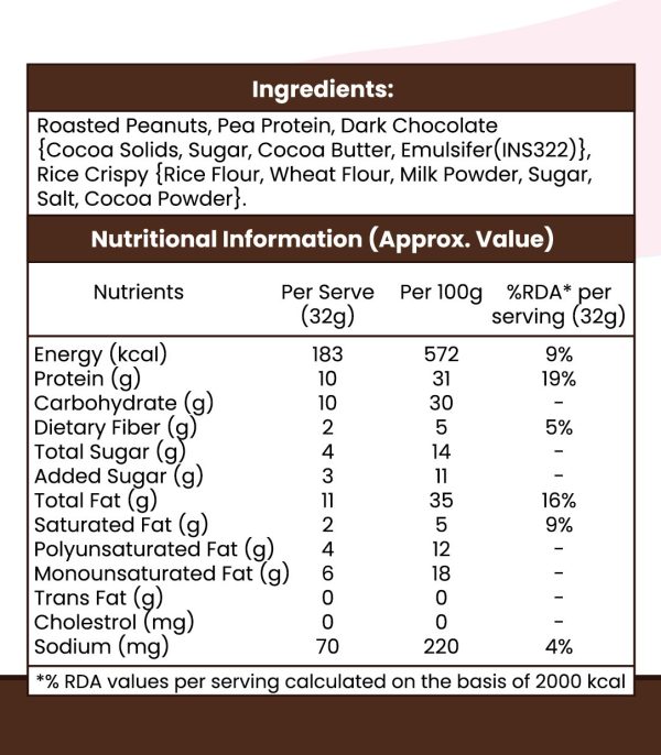 Dark Choco Crispy Protein Peanut Butter[1kg] - Image 2